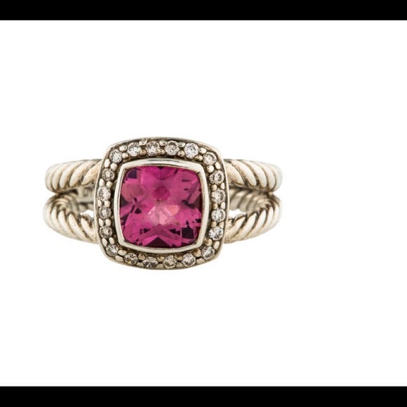 David Yurman Pink Tourmaline Albion Ring Size 7 - Picture 1 of 11